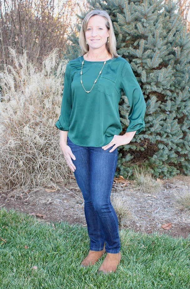 Stitch Fix Review and Giveaway - December 2016 - 41Hawthorn Breckinridge Crochet Detail Blouse - virginiasweetpea.com