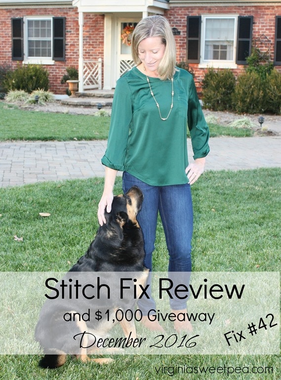 Stitch Fix Review and Giveaway - December 2016 - virginiasweetpea.com