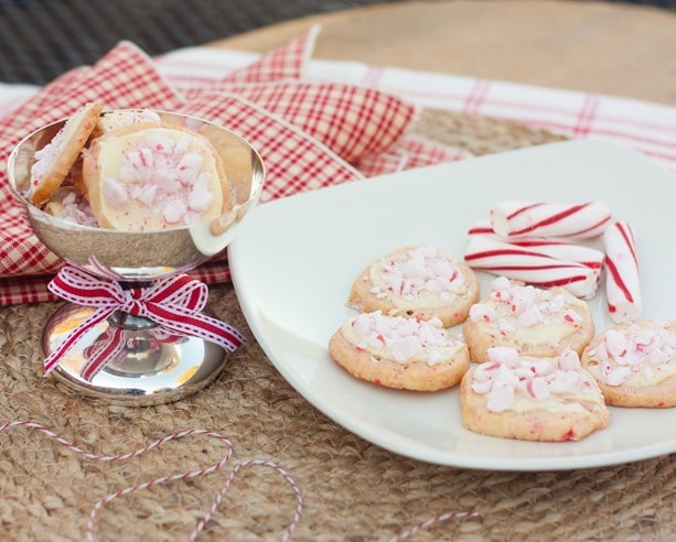 Peppermint Cookies with White Chocolate - This cookie is the perfect addition to your Christmas cookie tray! Get the recipe at virginiasweetpea.com.