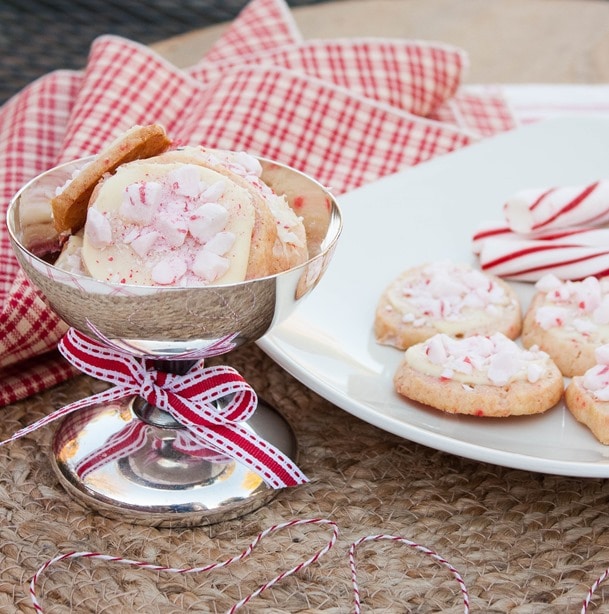 Peppermint Cookies with White Chocolate - This cookie is the perfect addition to your Christmas cookie tray! Get the recipe at virginiasweetpea.com.