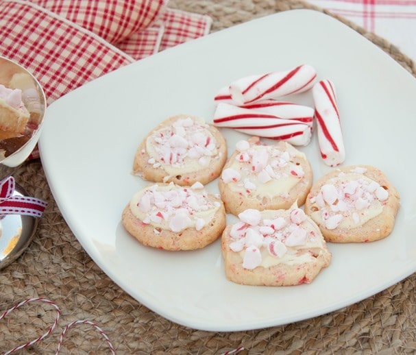 Peppermint Cookies with White Chocolate - This cookie is the perfect addition to your Christmas cookie tray! Get the recipe at virginiasweetpea.com.