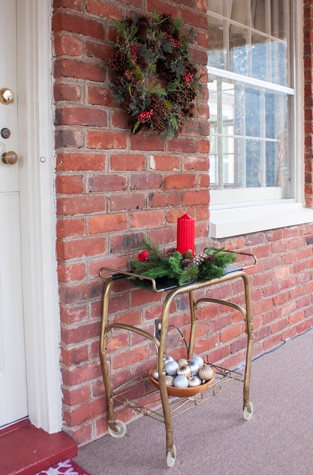 Christmas Outside and on the Porch - Traditional Southern Christmas Decor - virginiasweetpea.com