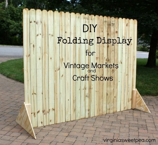 DIY Folding Display for Vintage Markets and Craft Shows by virginiasweetpea.com