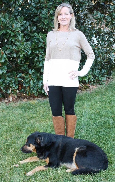 Stitch Fix Review - December 2016 - 41 Hawthorn Darci Pullover Sweater with Lysse Joylyn Ponte Leggings - virginiasweetpea.com 