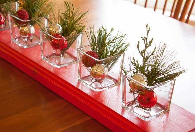 DIY Recessed Glass Centerpiece