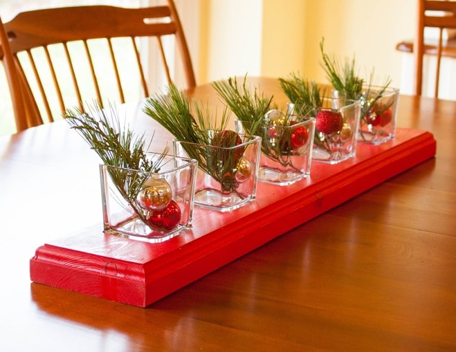 DIY Recessed Glass Centerpieces