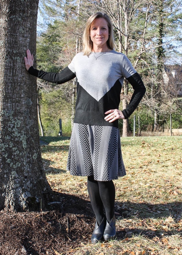 Stitch Fix Review January 2017 | Gilli Patricia Sweater Knit Swing Skirt | virginiasweetpea.com