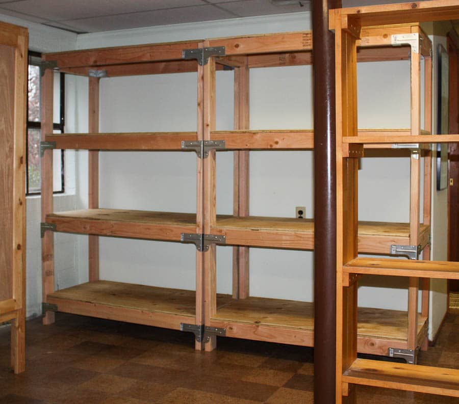 DIY Storage Shelves with 2x4s and Plywood - The Handyman's Daughter