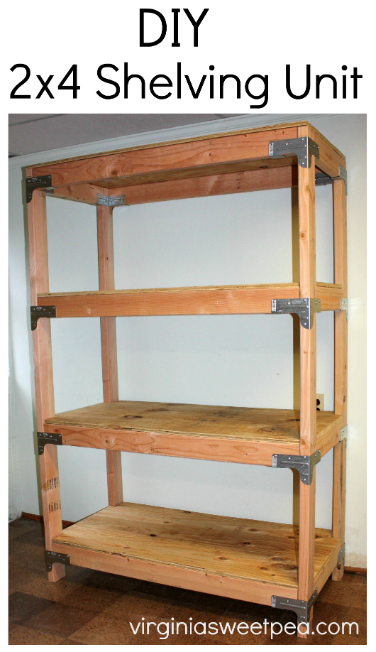 DIY 2x4 Shelving Unit - Sweet Pea