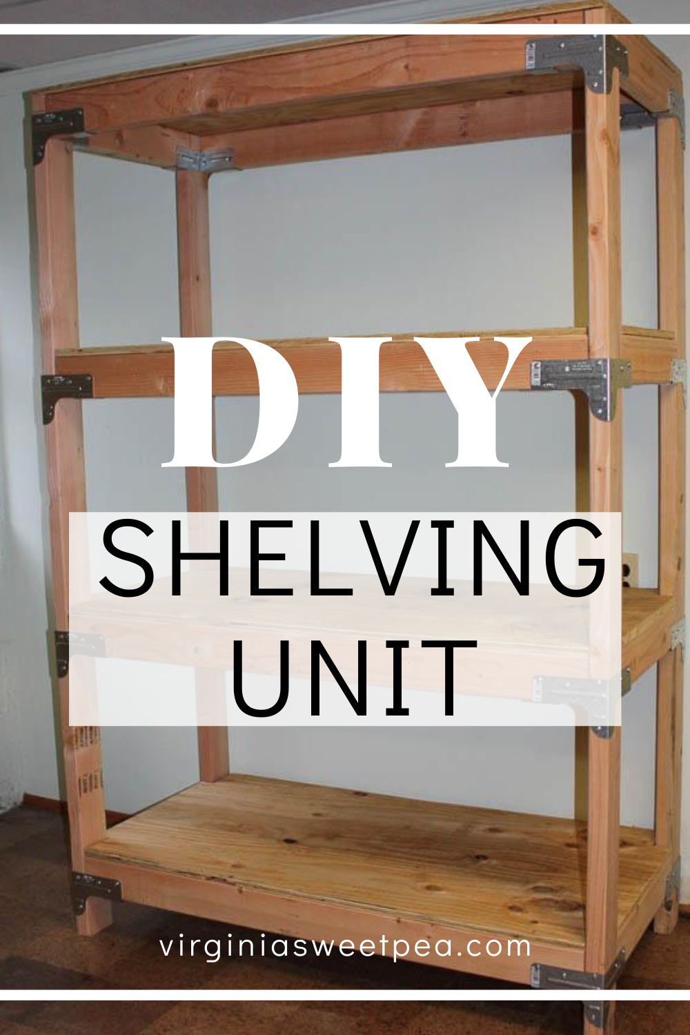 DIY 2x4 Shelving Unit Sweet Pea