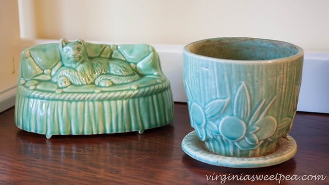 Vintage Green Pottery 