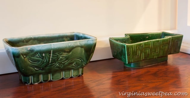 Vintage Green Pottery 