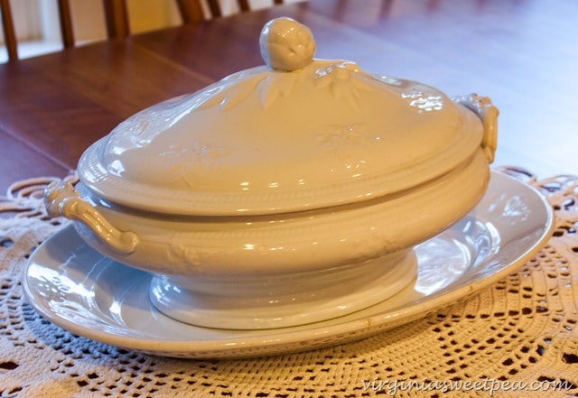 Ironstone Covered Dish and Platter