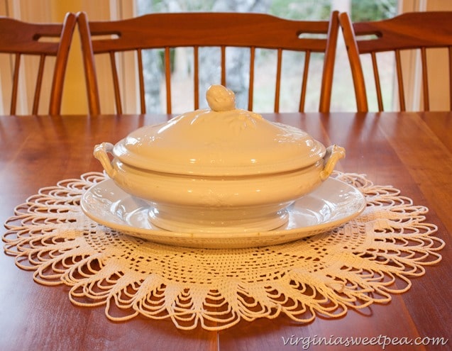 Ironstone Covered Dish and Platter