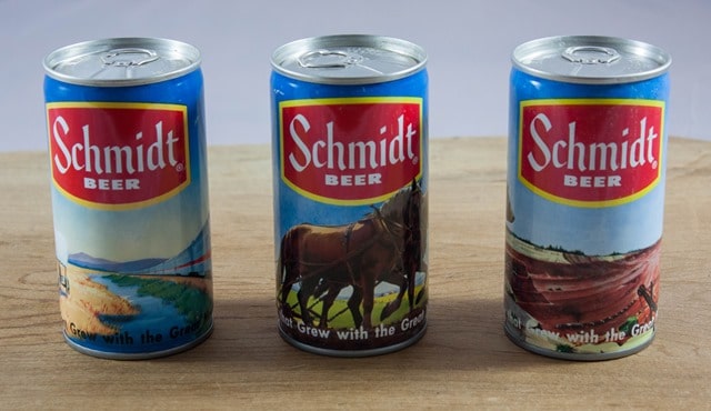 Schmidt Beer Cans from the 1970's