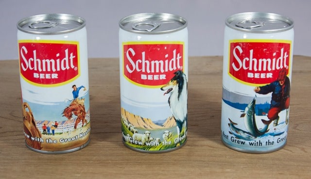 Schmidt Beer Cans from the 1970's