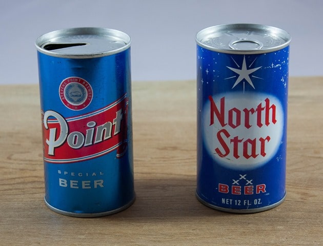 Vintage Beer Cans: Point Special Beer and North Star Beer