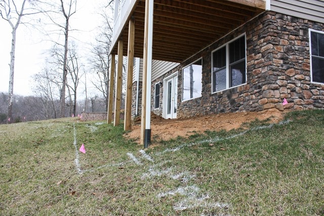 Building a Patio and Walkway at Smith Mountain Lake - Before