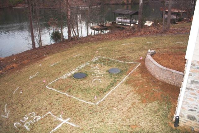 Building a Patio and Walkway at Smith Mountain Lake - Before