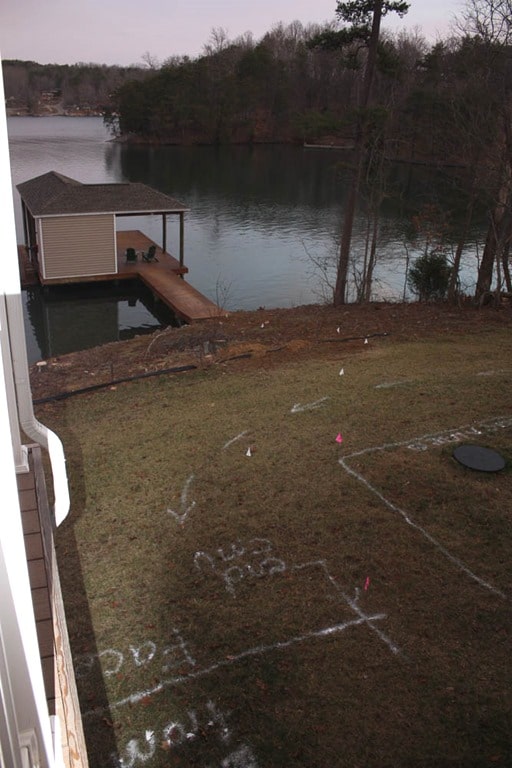 Building a Patio and Walkway at Smith Mountain Lake - Before