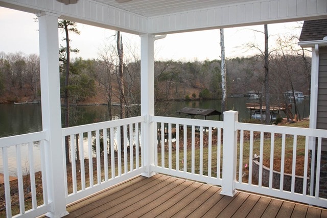 The view from our deck at Smith Mountain Lake, VA