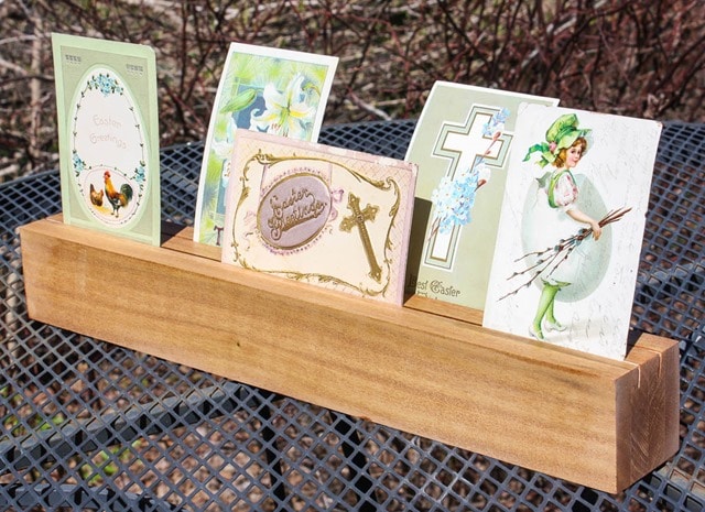 DIY Wood Card Display and Holder - Learn how to make your own! virginiasweetpea.com