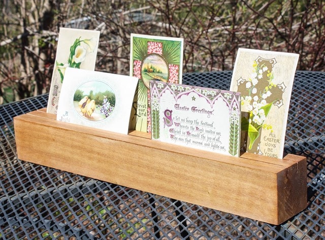 DIY Wood Card Display and Holder - Learn how to make your own! virginiasweetpea.com