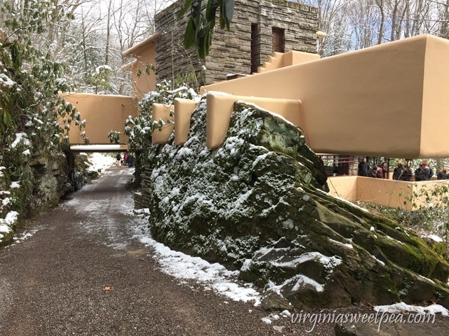 Fallingwater - Frank Lloyd Wright - The home was designed around the boulders.