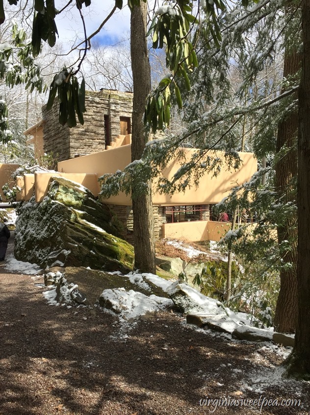 Fallingwater - A Frank Lloyd Wright designed home in Pennsylvania - Side View