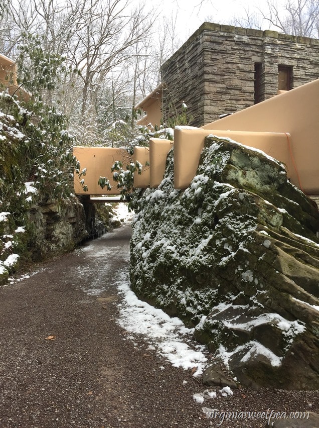 Fallingwater - A Frank Lloyd Wright designed home in Pennsylvania - Side View