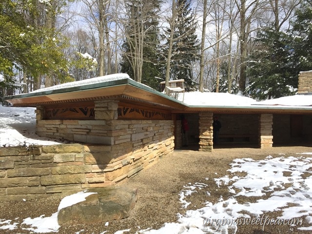 Kentuck Knob - A Frank Lloyd Wright designed home in PA. This photo shows the garden storage area and carports. virginiasweetpea.com 