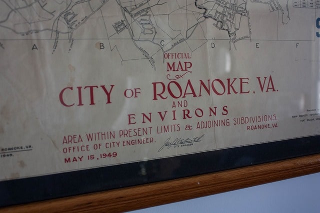 1949 city of Roanoke Map