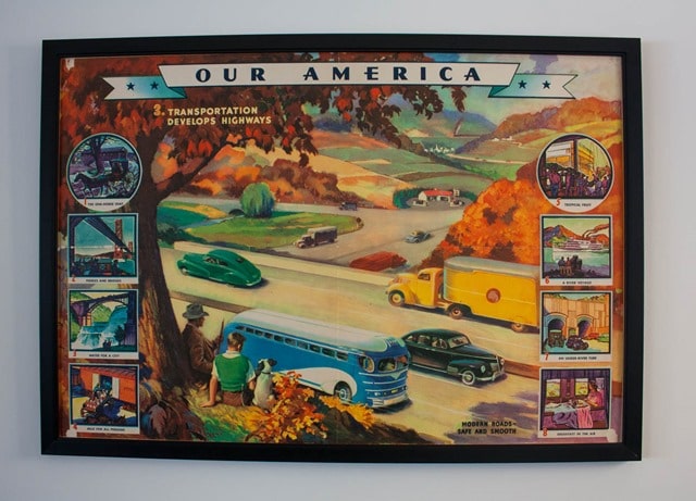 Our American Transortation Develops Highways 1943 Coca Cola Poster