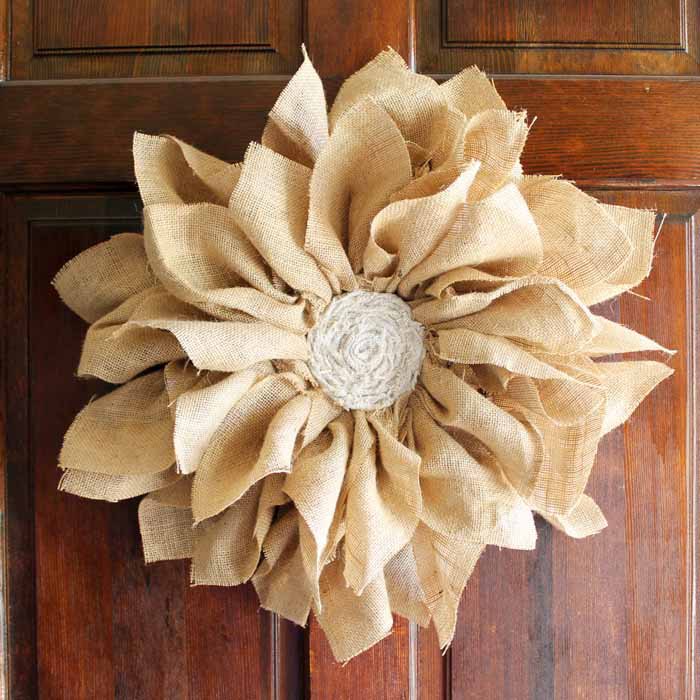 How to Make a Burlap Flower Wreath