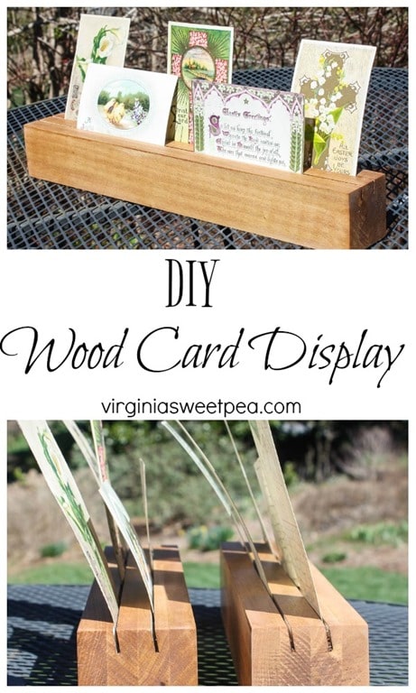 DIY Wood Card Display and Holder - Learn how to make your own! virginiasweetpea.com