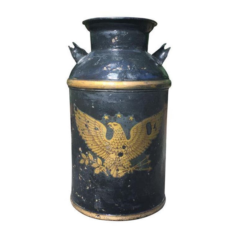 vintage eagle black milk can