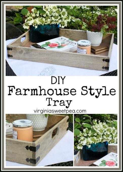 DIY Farmhouse Style Tray - Learn how to make a tray like this one for your home. virginiasweetpea.com