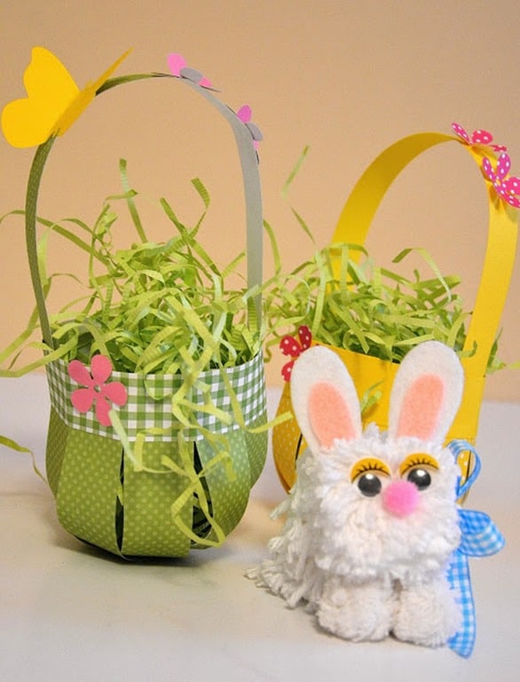 DIY Woven Paper Easter Treat Baskets