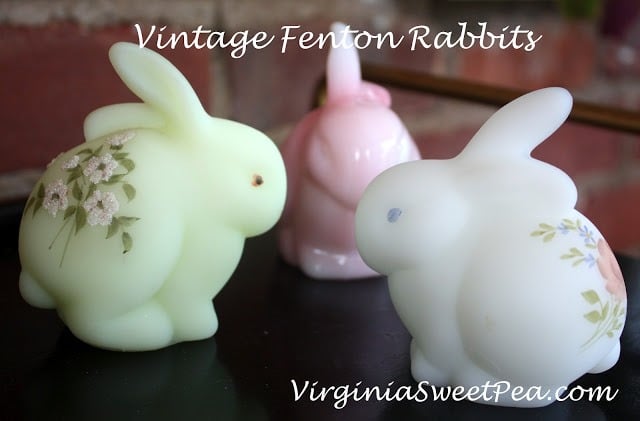 Vintage Fenton Rabbits -virginiasweetpea.com
