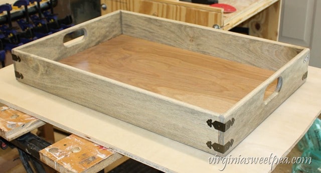 DIY Farmhouse Style Tray - Learn how to make your own with a step-by-step tutorial. virginiasweetpea.com