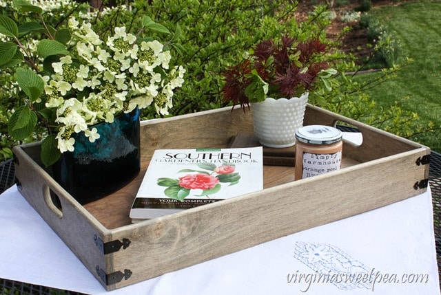 DIY Farmhouse Style Tray - Learn how to make your own with a step-by-step tutorial. virginiasweetpea.com