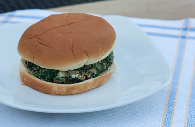 Blue Cheese Spinach Burgers