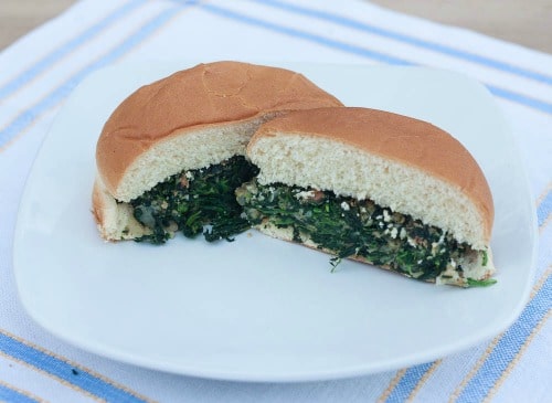 Spinach and Blue Cheese Burgers