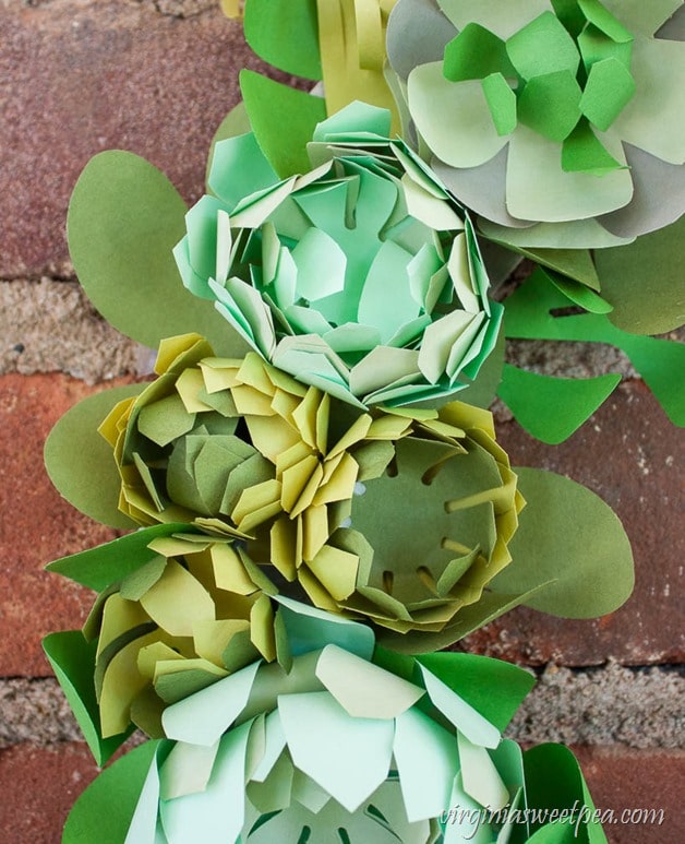 DIY Faux Succulent Wreath from Paper