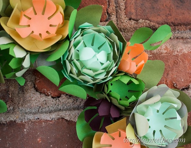 DIY Faux Succulent Wreath from Paper