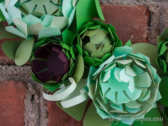 DIY Faux Succulent Wreath from Paper