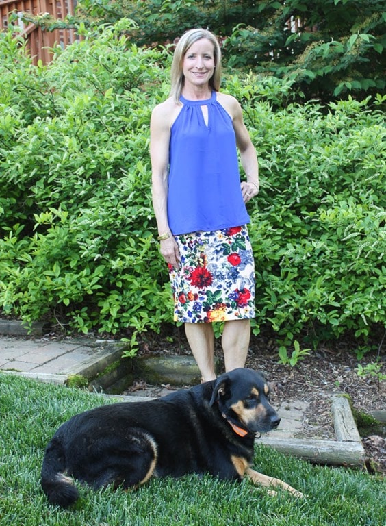 May 2017 Stitch Fix Review - Papermoon Garland Keyhole Halter Blouse with Pixley Eva Floral Skirt - virginiasweetpea.com