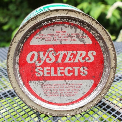 Vintage Bevans Fresh Oysters Can - virginiasweetpea.com