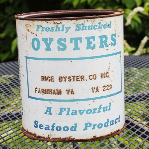 Vintage Rice Oyster Company Oyster Can