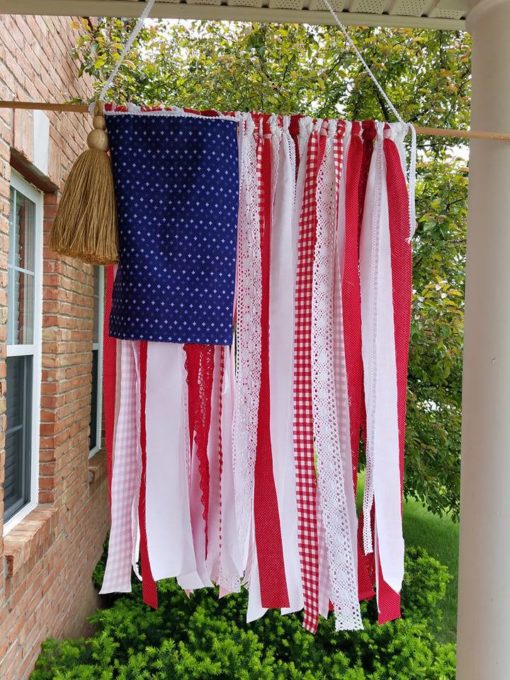 DIY American Flag from Ribbons